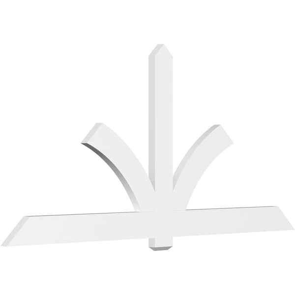 Ekena Millwork Redmond Architectural Grade PVC Gable Bracket, 96"W x 44"H x 2"D x 6"F, 11/12 Pitch GBP096X44X0206RED00 - main